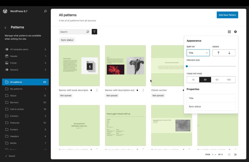 WordPress 6.7 新功能预览：缩小模式、元框、块绑定 API 等等